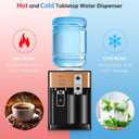 Housiwill Top-Loading Hot & Cold Water Cooler for 1.2–5 Gallon Bottles, Countertop Water Cooler Dispenser with 3 Temperature Settings & Removable Drip Tray, an Essential for Kitchen, Office, & Dorm