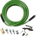 Metabo HPT Air Compressor Accessory Kit | Poly 50 Ft x 1/4-Inch Air Hose w/Accessories | 10 Piece Kit | 115749M