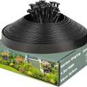 1.5 Inch x 66FT Garden Edging Border, Plastic Edging for Landscaping with 90pcs Spikes