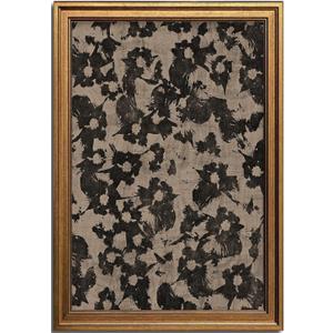 KBKBART Neutral Framed Canvas Wall Art for Living Room Bedroom Decor, Abstract Vintage Wall Art Minimalist Floral Pattern Botanical Japanese Wall Paintings, Gold Framed Canvas Prints for Wall Decor, Kitchen,Bathroom(16"x24")
