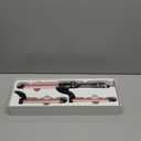 Automatic Curling Iron 1 Inch with 3-in-1 Interchangeable Barrels, Anti-Tangle Beach Waves Hair Curler, Beginner Friendly Dual Voltage Travel Curling Wand for Long Short Hair Pink, Gifts for Women Pro