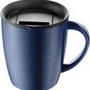 PARACITY Insulated Coffee Mug Stainless Steel Coffee Mug with Lid Handle Double Wall Vacuum Travel Mug Camping Tumbler Cup Men Women 12 oz (Blue)