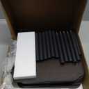 SORCEDAS 7 Tiers Vertical Shoe Rack Wooden Shoe Storage Organizer for Space Saving Narrow Shoe Shelf Storage 7 Pairs for Entryway Living Room Bedroom(Black + Rustic Dark Brown)