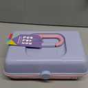 Caboodles Pretty in Petite Makeup Box, Hard Plastic Organizer Box, 2 Swivel Trays, Fashion Mirror, Secure Latch for Safe Travel (8.82x5.88x3.66 Inch (Pack of 1), Periwinkle Over Pink)