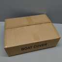 1200D Waterproof Boat Cover - Fits 14' to 16' ft Bass, V-Hull & Tri-Hull Boats - Heavy Duty Canvas Black