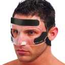 MUELLER Sports Medicine Face Mask for Men & Women, Adjustable Clear Face Guard, Nose & Cheek Protection for Basketball & Cosmetic Procedures, Shatterproof with Foam Padding, One Size, One Size Fits Most