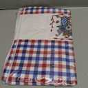 Artoid Mode Colorful Checkered Vase Floral 4th of July Kitchen Towels Dish Towels, 18x26 Inch Independence Day Decoration Cleaning Set of 2