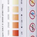 SuperCheck Pool and Spa Salt Test Strips for Sodium Chloride Level Testing, 0-8000 ppm, 2 Packs, Pool Salt Test Strips, Measure Chloride Ion Contents in Chloride Based Salt Solutions, Pool Salt Tester