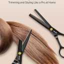 Hair Cutting Scissors Thinning Shears Kit ULG Professional Barber Hairdressing Texturizing Salon Razor Edge Scissor Japanese Stainless Steel 6.5 inch BLK