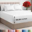 Extra Deep Queen Sheet Set - 6 Piece Breathable and Cooling Sheets - Hotel Luxury Bedding for Women, Men, Kids & Teens - Easy & Secure Fit - Soft, Wrinkle Free and Comfy - Extra Deep Pockets - White