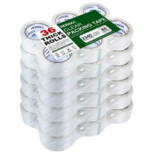 HERKKA Clear Packing Tape, 36 Rolls Heavy Duty Packaging Tape for Shipping Packaging Moving Sealing, Thicker Clear Packing Tape, 1.88 inches Wide, 65 Yards Per Roll, 2340 Total Yards HERKKA Clear Packing Tape, 36 Rolls Heavy Duty Packaging Tape for Shipping Packaging Moving Sealing, Thicker Clear Packing Tape, 1.88 inches Wide, 65 Yards Per Roll, 2340 Total Yards