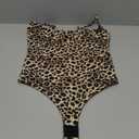 SUUKSESS Women Sexy Square Neck Thong Bodysuit Backless Cami Bodysuit Top (Small, 01 Leopard)