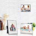 DECANIT 5x7 Picture Frame Set - Silver Metal Thin Frames for Wall or Tabletop Display of 3.5x5 Photos with Mat or 5x7 Without Mat - Gallery Wall Kit-4 Pack