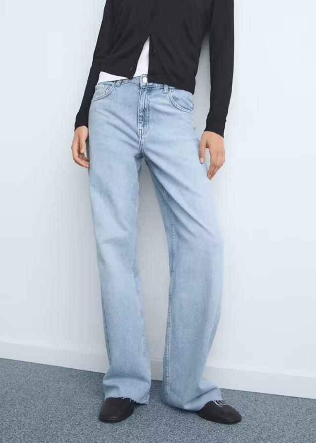 DANILA HIGH-WAISTED WIDE LEG JEANS, Size US 4