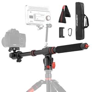 AMBITFUL 42" Tripod Extension Arm Heavy Duty Aluminum Horizontal Boom Arm
18.9"-42" Adjustable Tripod Boom Arm with Sandbag,360° Rotatable Overhead Photography Arm for Camera, 22lbs Load Capacity