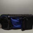 1 Ball Bowling Bag with Wheels, Bowling Bag 1 Ball Roller with Separate Shoe Compartment and Accessory Pocket, 1 Ball Roller Bag Plus Single Ball Tote (Blue)