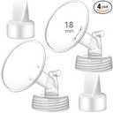 Momstouch 18mm Flange and Duckbill Valve Compatible with Spectra S1 S2 9 Plus Breastpump Replacement to Spectra Pump Parts, Not Original, Replace Accessories.