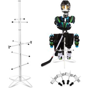 Hockey Gear Drying Rack Hockey Drying Rack Metal Sports Gear Storage Dry Rack for Drying and Storing Adult and Child Sports Equipment Hockey Equipment Drying Rack-4 Additional Hanging Clips, 55 x 22 Inch