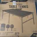 GoSports Mid-Size Table Tennis Game Set - Red or Blue - Indoor/Outdoor Portable Table Tennis Game with Net, 2 Table Tennis Paddles and 4 Balls