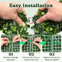 10"x10" 8 Pieces Artificial Greenery Boxwood Privacy Fence Screen | UV-Resistant Faux Hedge Panel, Indoor Outdoor Green Wall Decor, Backyard/Patio/Balcony Backdrop, Fake Plant Garden Covering