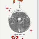 Black and White Retro Fashion Don't In Bathroom Canvas Wall Decor Art Trendy Disco Ball Decoration Room Aesthetic Poster Funny Bathroom Rules Picture Print (B,16x24inch Unframe)