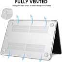 AKIT Compatible with MacBook Air 13 inch Case Sparkly 2025 2024-2022 M4 M3 M2 A3240 A3113 A2681, Glossy Glitter [Anti-Cracking] Hard Shell Laptop Case Cover for MacBook Air 13.6 inch 2025, Black