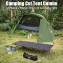Night Cat Cot Tent Combo: 1 Person Off-Ground Tent for Camping with Vestibule Waterproof, 32'' Width