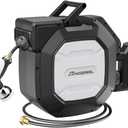 5/8" x 100 ft Heavy Duty Retractable Garden Hose Reel by HOZEREEL, Outdoor Garden Hose Reels - Self Retract Wall Mount Hose Reel Automatic Storage, Any Length Lock, 10 Pattern Nozzle