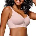 As Fairy Comfortable Wireless Everyday Bras for Women Seamless Full Coverage T-Shirt Bra Breathable Support Brassiere (32A, Pink)