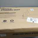 HOPERAN Heated Stadium Seats for Bleachers with Back Support and Wide Cushion, Extra Portable Bleacher Seat Foldable Stadium Chair, USB 3 Levels of Heat, 5 Pockets for Outdoor Camping Games Sports (2pc Black)