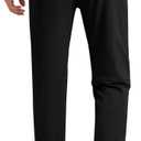 Soothfeel Men's Golf Pants with 5 Pockets Slim Fit Stretch Sweatpants Casual Travel Dress Work Pants for Men (Black, XXL)