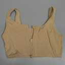 LEINIDINA Chest Binder Tomboy Transgender FTM Square Collar with Front Zipper Binder Bra Tank Top