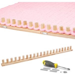 42 Chunky Knitting Blanket Loom - Custom Thick Yarn Knitting Loom, Foldable and Portable Chunky Blankets Extra Large Loom