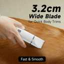 Each Cool Dog Paw Trimmer  2-in-1 Pet Hair Clippers for Dogs & Cats  Double Blades with 1cm Precision Head & 3.2cm Body Blade  Quiet, Rechargeable, Washable  for Paws, Ears, Eyes, Face, & Rump
