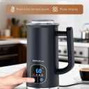 SIMPLETASTE Milk Frother, 4-in-1 Electric Milk Steamer with LED Touch Screen, Automatic Warm and Cold Foam Maker and Milk Warmer for Latte, Cappuccinos, Macchiato