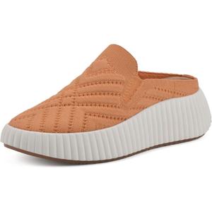 WHITE MOUNTAIN Women's Shoes Dystant Platform Sneaker (6.5, Apricot/Fabric)
