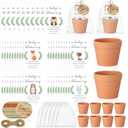Ctosree 50 Sets Woodland Baby Shower Favors for Guests Baby Is Blooming Themed Seed Packets Include Self Adhesive Seed Packets Flowerpot Thank You Tags Organza Bags for Woodland Animal Party Favors