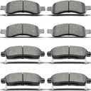 front rear Ceramic Brakes Pads Set Compatible with 2008-2017 Buick Enclave, 2009-2017 Chevy Traverse, 2007-2016 GMC Acadia, 2007-2010 Saturn Outlook