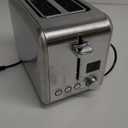 SEEDEEM 2 Slice Toaster - Stainless Steel With Color LCD Display, 7 Bread Shade Settings, 1.4'' Wide Slots, Bagel/Defrost/Reheat Functions, Removable Crumb Tray, 900W, Silver Metallic (6.1*10.6*7.4)