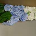 Real Touch Hydrangea Artificial Flowers, 2 Blue & 2 White Real Touch Flowers, 21" Faux Hydrangea Flowers, Fake Hydrangea Flowers for Outdoor Wedding Office Home Decor Table Centerpieces