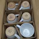 AmorArc 12oz Ceramic Coffee Mugs set of 6, Stylish Coffee Mugs with Rustic Terracotta Underside for Man, Woman, Dad, Mom, Suitable for Latte/Cappuccino/Milk/Cocoa. Dishwasher&Microwave Safe, White