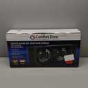 Comfort Zone Window Fan for Bedroom, 9 inch 3 Speed Dual Fans with Auto-Locking Expanders, Window Exhaust Fan, Removeable Bug Screen, Black