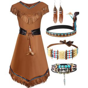 Haysandy Women's Halloween Costume Maiden Princess Outfit for 60s 70s Lady Halloween Cosplay Dress (Large)