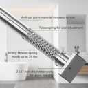 UIOSANRT Stainless Silver Shower Curtain Rod 31-68 Inches Non-Slip Shower Rod Tension Mounted No Drill Shower Curtain Rods Spring Tension Rod Adjustable Tension Curtain Rod for Windows Bathroom