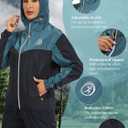 LAZAWG Rain Jacket Women Lightweight Rain Coat with Hood Waterproof Breathable for Summer Spring Travel Outdoor (Black, XL)