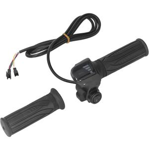 Twist Throttle, Throttle Grip with LED Display, 1 Pair Electric Bike Throttle Grip Rubber Twist Throttle Grips with LED Battery Display for Electric Bicycle Scooter
