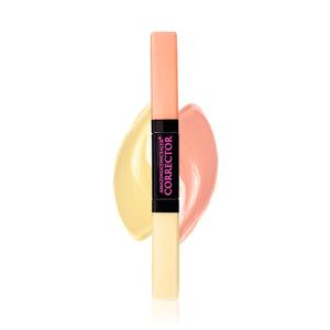 AmazingCosmetics Dual Color Corrector Concealer Makeup - Full Coverage for Dark Circles, Redness, Discoloration & Hyperpigmentation (Light Medium)