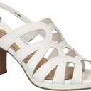 Easy Street Women's Jetty Heeled Sandal (White, 6)