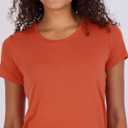 Real Essentials 5 Pack: Women's Short Sleeve T-Shirts Workout Tops Fitness Pilates Gym Activewear Athletic (L)
