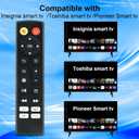 4 x Replacement Compatible with All Insignia Toshiba Smart TVs with 4 Shortcut Buttons(No Voice funtion)